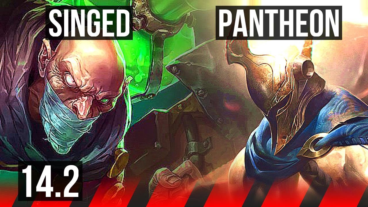 SINGED vs PANTHEON (TOP) | Comeback, 300+ games, Rank 11 Singed | NA Master | 14.2