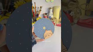 Acrylic painting on cd | Inspired by Pinterest | Mini tut for beginners 🦢🐣 #youtubeshorts #art