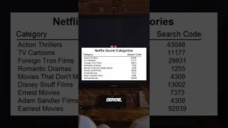 SECRET NETFLIX CODES!