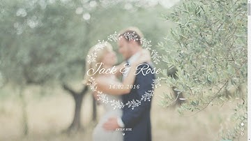 Jack & Rose: How to create wedding home page
