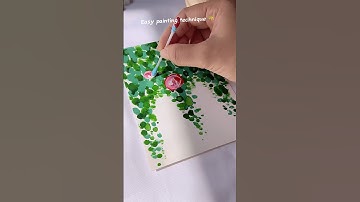 Easy Painting Techniques 💐✨#shorts #art #painting #youtubeshorts