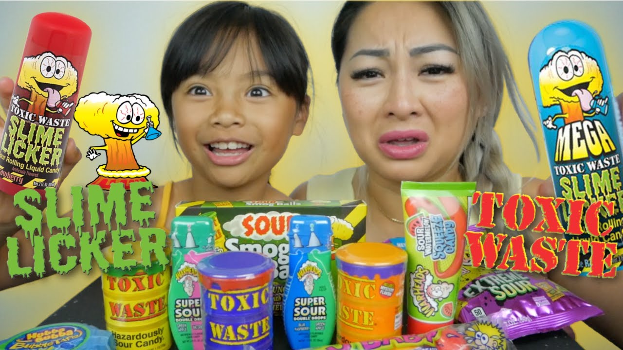 Extreme Sour Candy!! Tiktok Toxic Waste Slime Lickers, Warhead Candy \U0026 Cry Baby Gum Balls | Mukbang