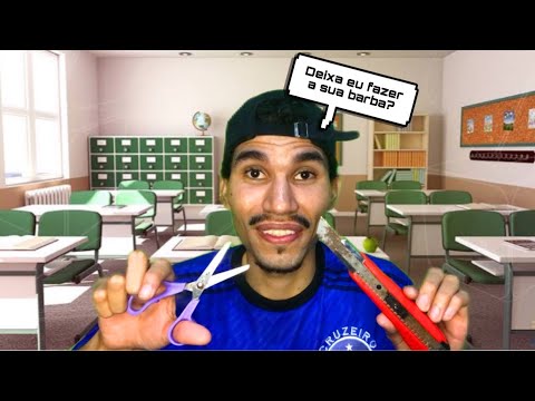 ASMR - O ALUNO QUE SENTA ATRÁS DE VOCÊ FAZ A SUA BARBA!