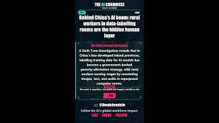 Behind China's AI boom: rural workers in data-labelling rooms are the... | AI Chronicle #Shorts