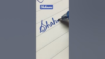 Shahnuma name signature on demand #shorts #viral #satisfying #cursivewriting