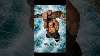 Lara Crofts Crazy Waterfall Escape! 🥶 Tomb Raider #shorts #movie #usa