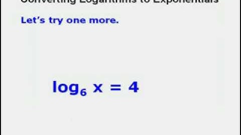Using Logarithms