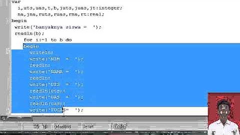 aplikasi perulangan menggunakan for to do