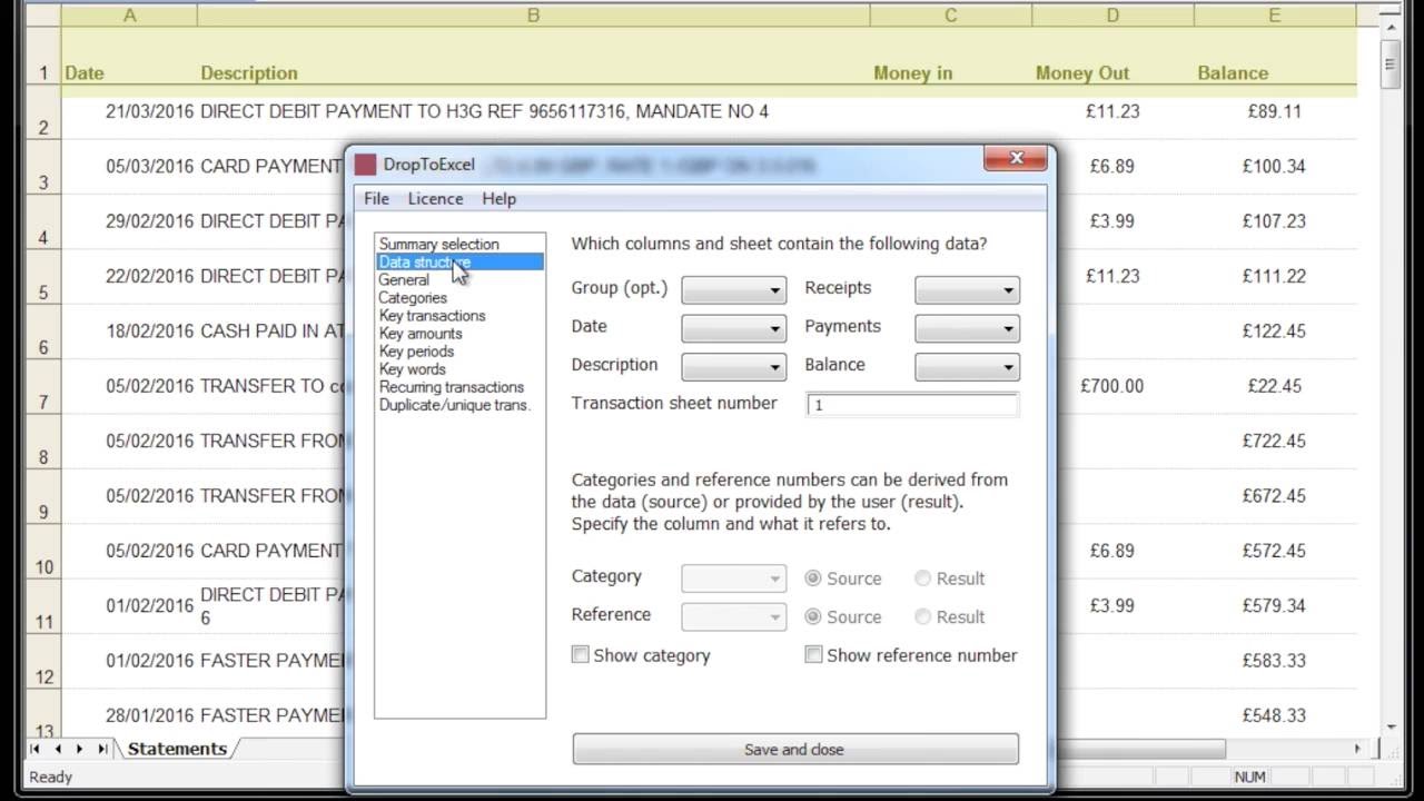 How to identify duplicate transactions in Excel using DropToExcel