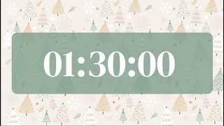 90 Minute Christmas Countdown Timer 🎄 | Cozy Holiday Aesthetic | Silent Timer  Study & Work screenshot 1