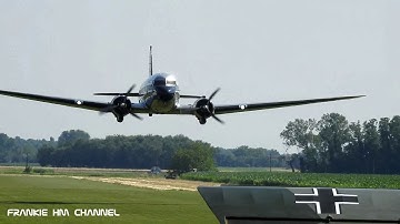 Douglas DC3 Dakota - C41A (N341A) takeoff and lowpass | DC3 flyby