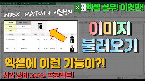 엑셀 이것만! 엑셀에 이런 기능이!? 원하는 이미지 불러오기 (feat. INDEX,MATCH,이름정의)