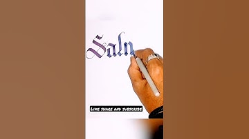 Salma #ideal #shorts #calligraphers #gothic #calligraphy #names #handwriting #fonts #beautifulwritin
