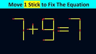 Matchstick Puzzle - Fix The Equation #matchstickpuzzle #simplylogical