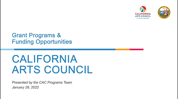 California Arts Council: 2022 Grants Overview Webi...