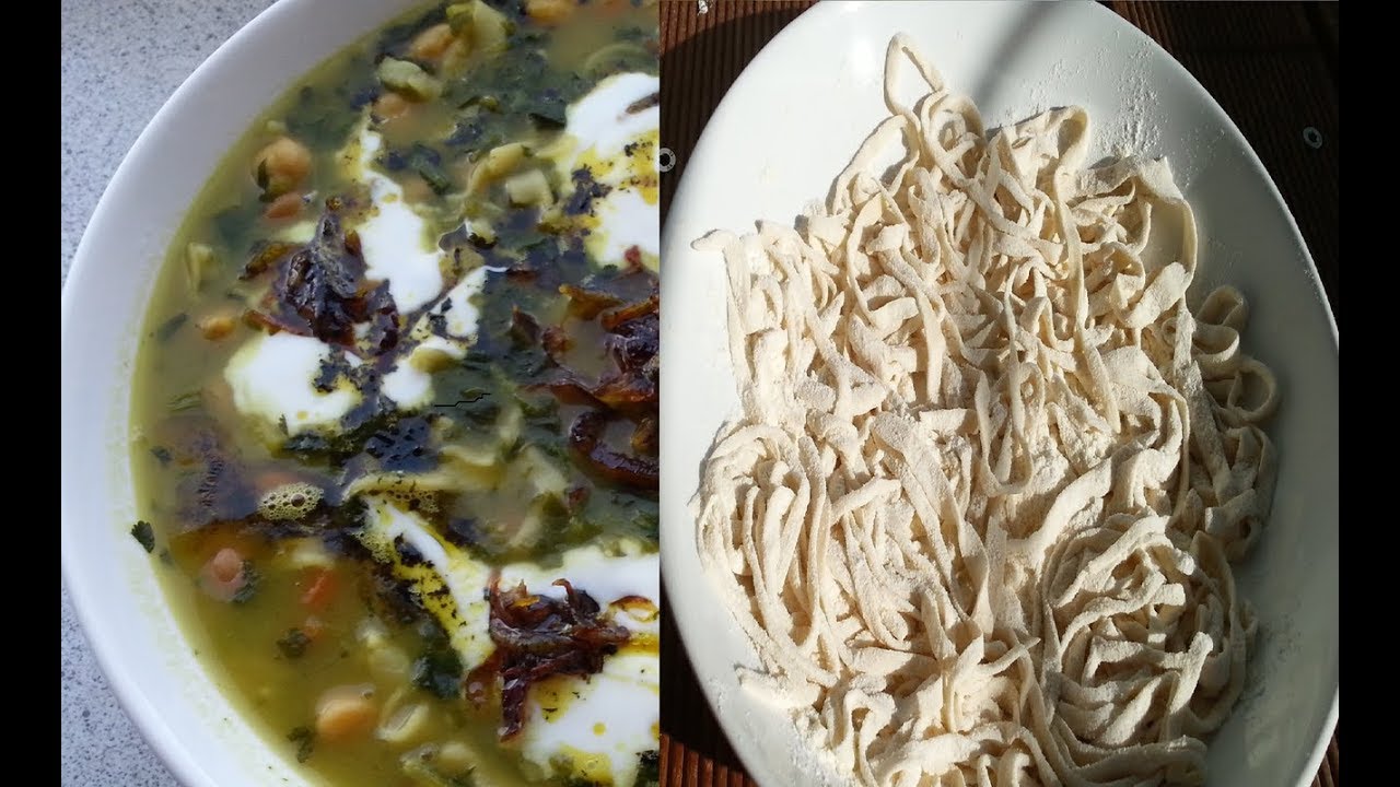 Handmade Ash Reshte Noodles - طرز تهیه  رشته آش