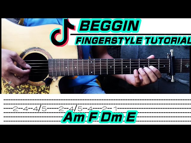 Beggin - Måneskin | Madcon (Guitar Fingerstyle) Chords + Tabs class=