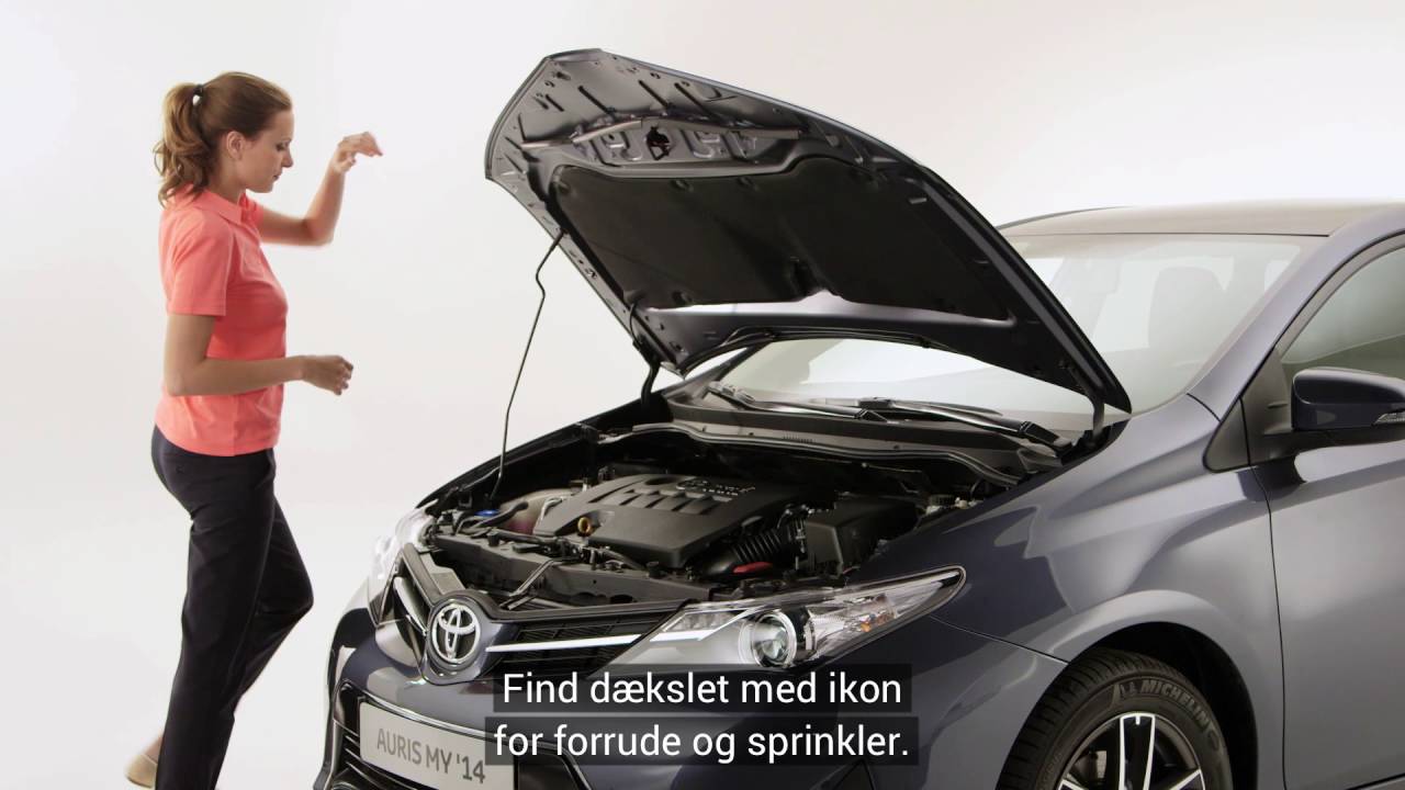 Sådan fylder du sprinklervæske på bilen | Toyota - YouTube