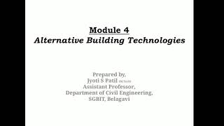 Alternative Building Materials, Module 4,Part 3