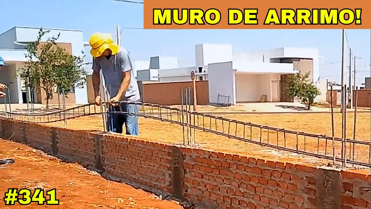 #341- Como fazer Muro de Arrimo simples - YouTube