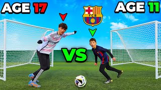 Kid LEWANDOWSKI VS 17 Year Old PRO