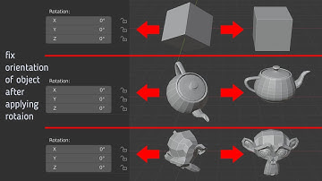 how to fix orientation of object after applying rotation