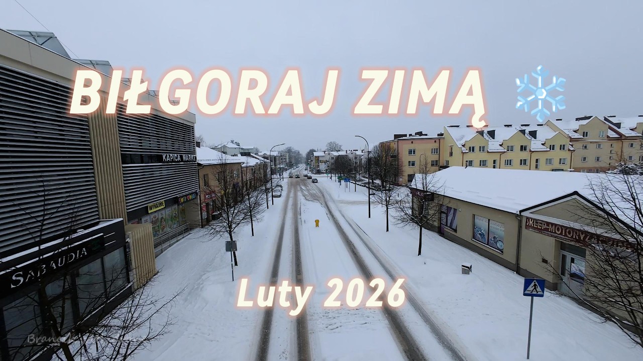 Zasypany śniegiem Rynek w Biłgoraju ❄️ Biłgoraj zimą ❄️ Biłgoraj pod śniegiem ❄️ 