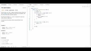 (MAY 17, 2025 DAILY PROBLEM) LeetCode 75:  Sort Colors