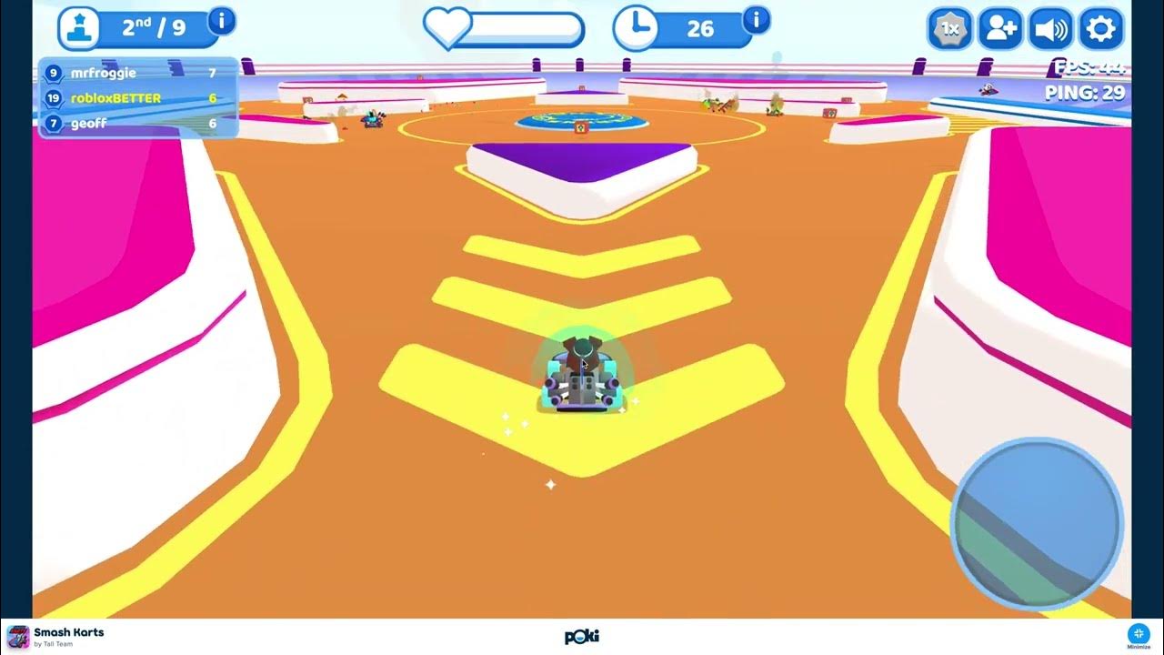 smashkarts You can play our game on IOS Android and Poki! Have fun Sm