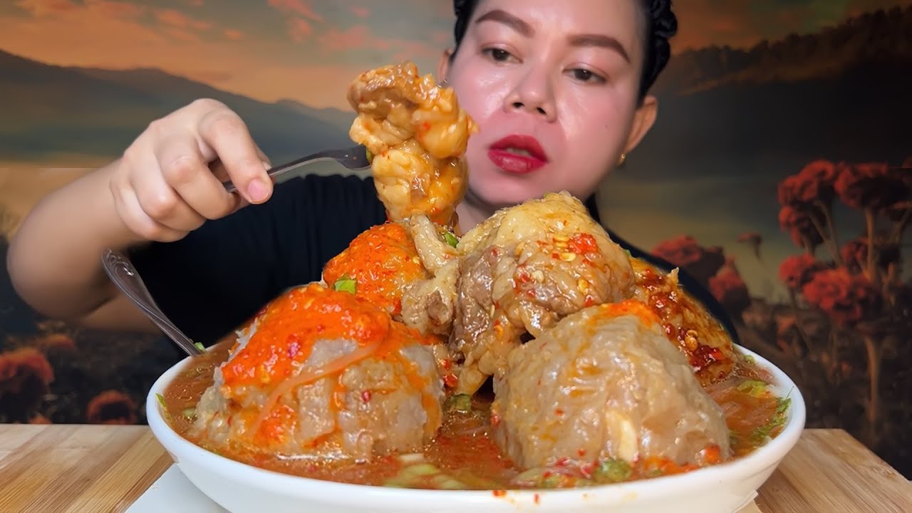 PEDAS NYELEKIT,BAKSO URAT SAPI ISI TELOR KOMPLIT TETELAN,EXTRA SAMBAL PEDAS MUKBANG 