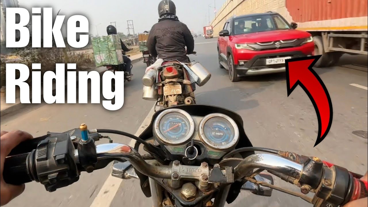 Bike Riding On Road | My First Vlog | Let's Help Someone | 