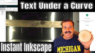 Glowforge Ready Text Under a Curve | Instant Inkscape | #DadJoke