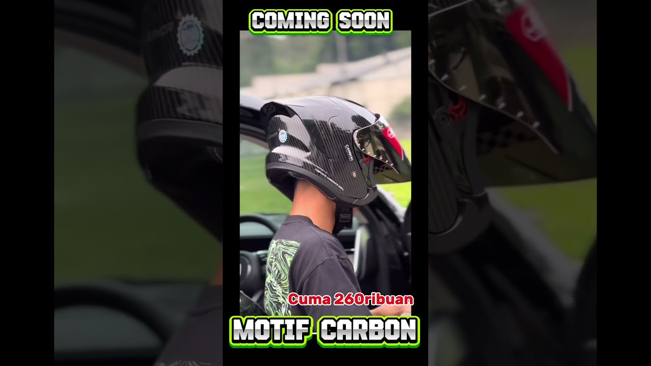 Helm hs armor terbaru motif carbon 