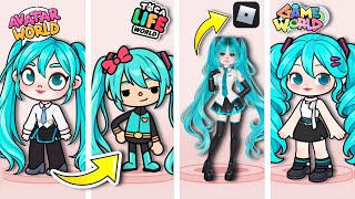HATSUNE MIKU IN AVATAR WORLD vs ROBLOX vs TOCABOCA vs GAME WORLD