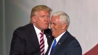 Trump, Pence Share Awkward Air Kiss at RNC
