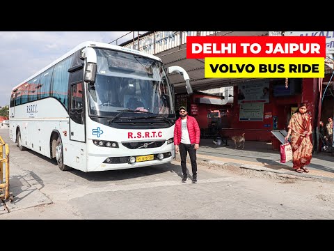 DELHI TO JAIPUR BY VOLVO BUS | DELHI TO JAIPUR BUS JOURNEY | DELHI TO JAIPUR BUS TRAVEL