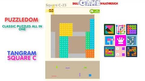 Puzzledom - Tangram SQUARE C Level 1 - 50 - Walkthrough