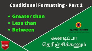 #Excel - #Conditional Formatting   Part 2 - Greater than, Less than and Between