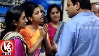 Minister KTR Fires On Collector Amrapali And Commissioner Sruthi Ohja | Warangal | V6 News