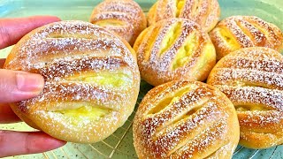 ✅ How To Make Delicious Custard Cream Buns Recipe [ New Ideas For Breakfast Recipe 🥯 ] // 2020