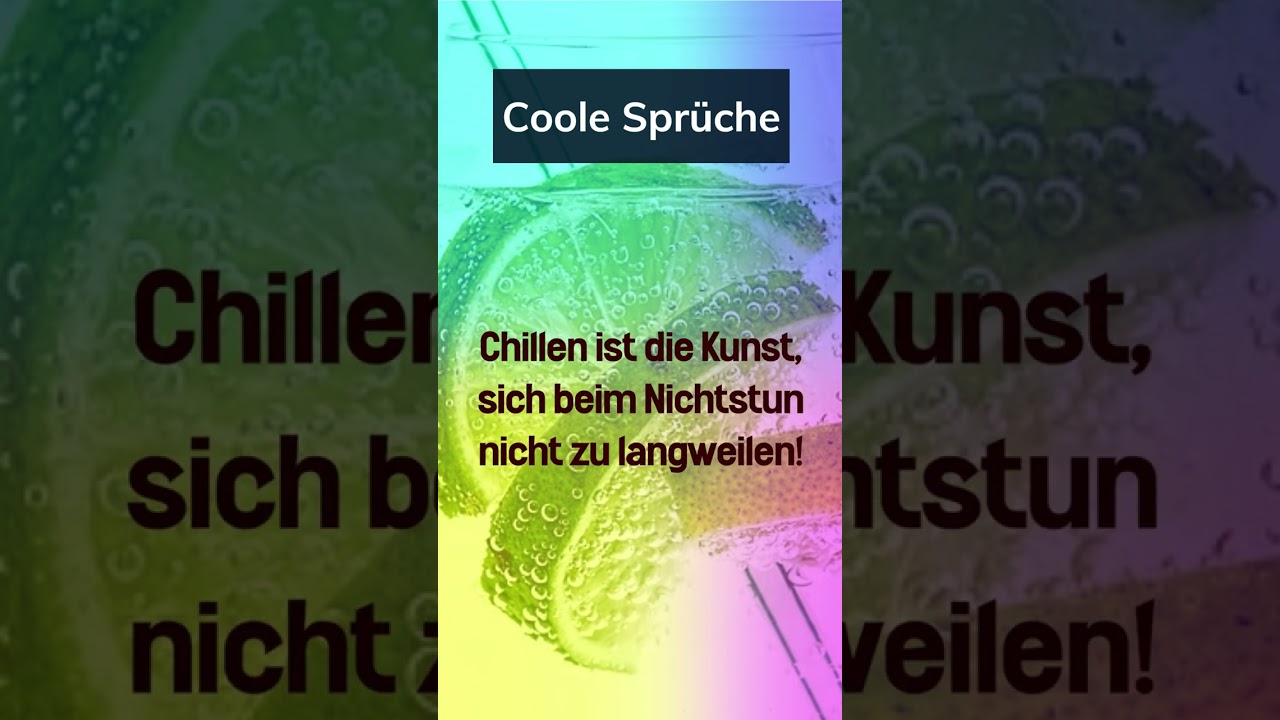 Coole Sprüche 5 - Chillen ist die Kunst...