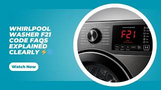 Famous Whirlpool Washer F21 Code FAQs Explained Clearly ⚡🌀 Profile