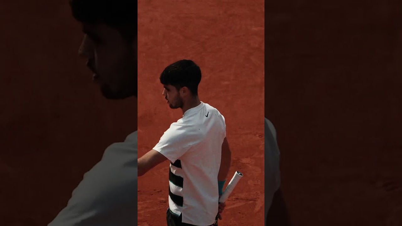 Pure intensity, pure Alcaraz 💎✨ #RolandGarros #Sports #Tennis #CarlosAlcaraz