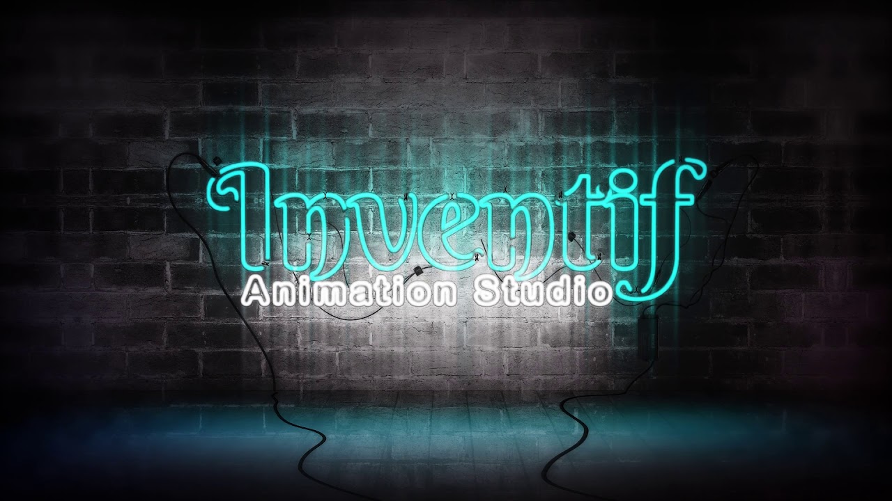 neon light logo animation