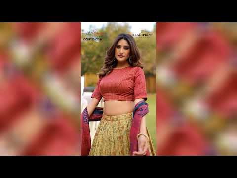 Art Silk Reception Lehenga in Multicolor with Printed Work - 2043684