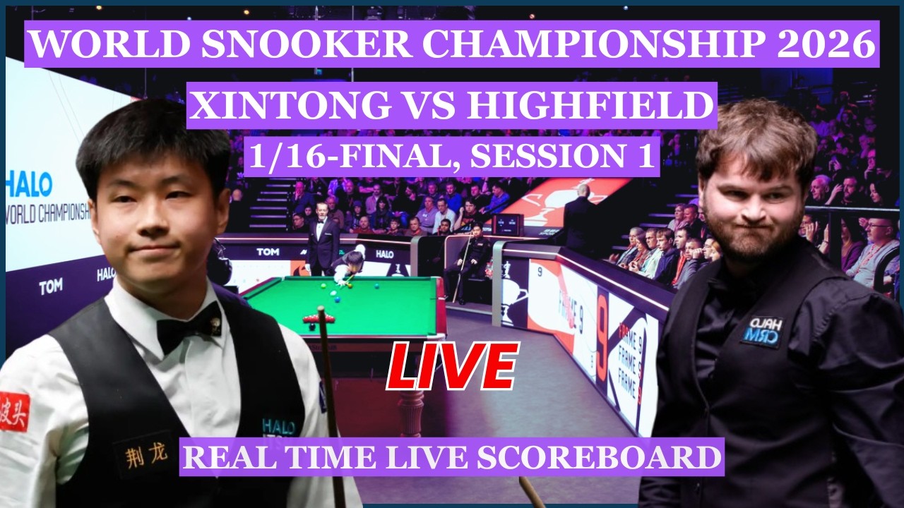 Zhao Xintong vs Liam Highfield Live Score : 2026 World Snooker Zhao Xintong vs Liam Highfield Live Score : 2026 World Snooker