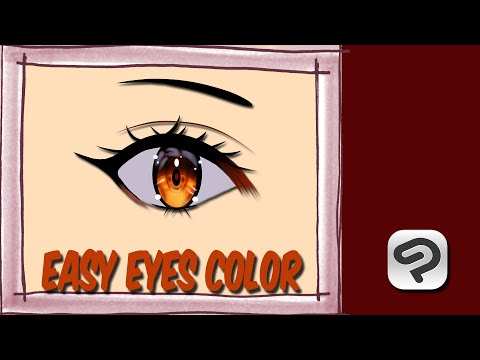Easy draw anime eyes digital painting 👀