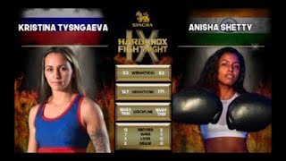 Womens Muay Thai WAR Anisha Shetty from India VS Kristina Tsyngeva from Russia Hard Knox Fight Night