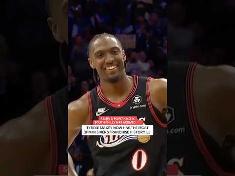 Tyrese Maxey has passed Allen Iverson for the most 3-pointers in Philadelphia 76ers history! 👏