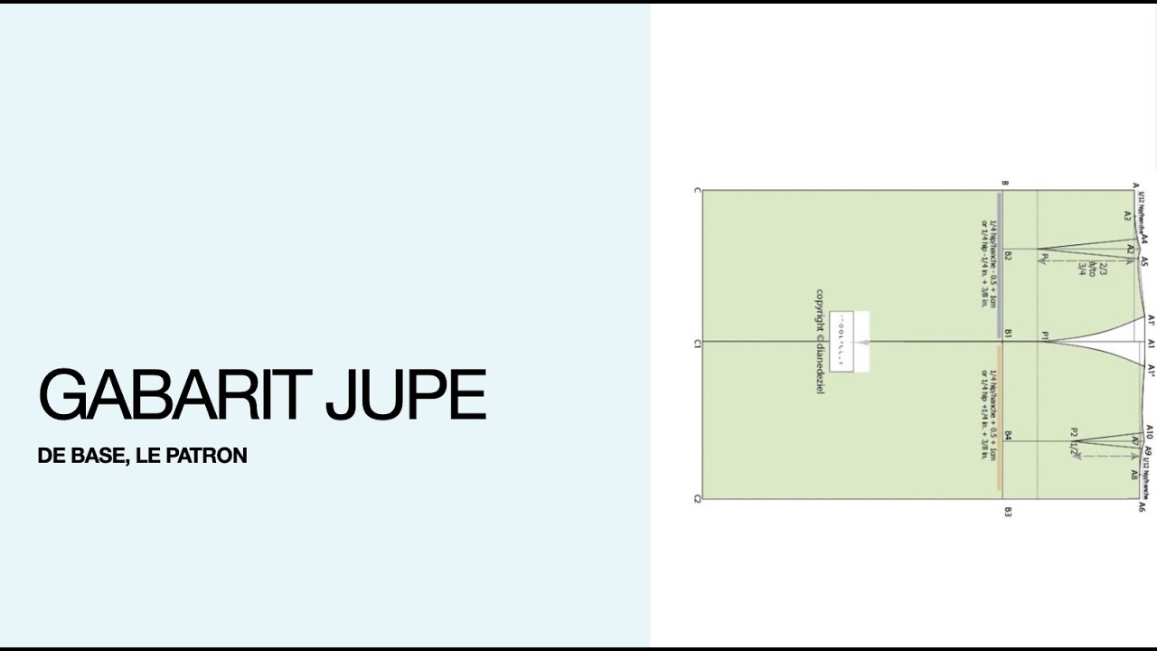 Patron, Gabarit jupe.